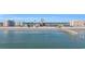 Aerial view of beachfront location and pier at 5910 N Ocean Blvd. # 504, North Myrtle Beach, SC 29582