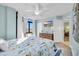 Relaxing bedroom with a queen bed and ocean view at 5910 N Ocean Blvd. # 504, North Myrtle Beach, SC 29582