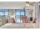 Ocean view dining area with glass table and wicker chairs at 5910 N Ocean Blvd. # 504, North Myrtle Beach, SC 29582