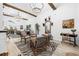 Spacious living room with high ceilings, exposed beams, and a zebra rug at 6205 Nixon St., North Myrtle Beach, SC 29582