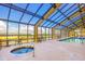 Indoor heated pool and hot tub with large windows at 6900 N Ocean Blvd. # 840, Myrtle Beach, SC 29572