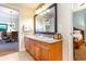 Double vanity bathroom with granite countertops at 8121 Amalfi Pl. # 4-1203 A&B, Myrtle Beach, SC 29572