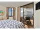 Bedroom with ocean view and private balcony at 9650 Shore Dr. # 2404, Myrtle Beach, SC 29572