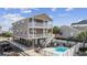 Two story home with private pool, elevated position and ocean view at 1050 Waccamaw Dr., Garden City Beach, SC 29576