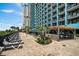 Relaxing pool deck with lounge chairs and ocean view at 1501 S Ocean Blvd. S # 416, Myrtle Beach, SC 29577