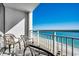 Balcony with ocean view and chairs, offering relaxing beach views at 2000 N Ocean Blvd. # 1516, Myrtle Beach, SC 29577