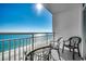 Spacious balcony with two chairs and stunning ocean views at 2000 N Ocean Blvd. # 1516, Myrtle Beach, SC 29577