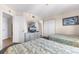 Bedroom with two twin beds and access to a bathroom at 2001 S Ocean Blvd. # 801, North Myrtle Beach, SC 29582