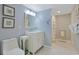 Bathroom with shower/tub combo and updated vanity at 2200 N Ocean Blvd. # 503, North Myrtle Beach, SC 29582