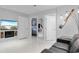 Finished basement with a comfortable sitting area, fireplace, and large TV at 305 S 21St Ave. S # 112, Myrtle Beach, SC 29577