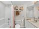 Bathroom with tub and shower at 3805 S Ocean Blvd. # 204, North Myrtle Beach, SC 29582