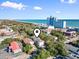 Aerial view of property, close to the beach and oceanfront high-rises at 412 28Th Ave. N # F, Myrtle Beach, SC 29577