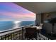 Balcony with ocean view and seating for two at 5523 N Ocean Blvd. # 1812, Myrtle Beach, SC 29577
