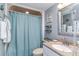Bathroom with shower stall and updated vanity at 5523 N Ocean Blvd. # 1812, Myrtle Beach, SC 29577