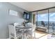 Ocean view dining area with table for four at 5523 N Ocean Blvd. # 1812, Myrtle Beach, SC 29577
