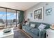Living room with ocean view, sofa, and recliner at 5523 N Ocean Blvd. # 1812, Myrtle Beach, SC 29577