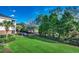 Landscaped backyard with lush greenery at 5801 Oyster Catcher Dr. # 1022, North Myrtle Beach, SC 29582