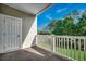 Private balcony overlooking a green space at 5801 Oyster Catcher Dr. # 1022, North Myrtle Beach, SC 29582