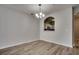 Dining area with hardwood floors and chandelier at 5801 Oyster Catcher Dr. # 1022, North Myrtle Beach, SC 29582