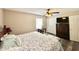 Serene bedroom with a king-size bed, dresser, and built in closet at 100 Dorman Circle, Myrtle Beach, SC 29577