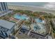 Aerial view of resort pool and water park at 101 Westhill Circle # 5-C, Myrtle Beach, SC 29572