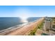Aerial view of oceanfront property and beach at 1605 S Ocean Blvd. # 1807, Myrtle Beach, SC 29577