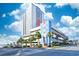 Oceanfront building, parking, and landscaping at 1605 S Ocean Blvd. # 1807, Myrtle Beach, SC 29577