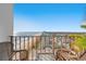 Balcony with wicker chairs and ocean view at 1605 S Ocean Blvd. # 1807, Myrtle Beach, SC 29577