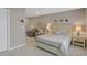 Cozy bedroom with a full-size bed and two comfortable armchairs at 2327 Lark Sparrow St., Myrtle Beach, SC 29577