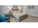 Bright bedroom with a double bed and relaxing color scheme at 2327 Lark Sparrow St., Myrtle Beach, SC 29577