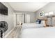 Two twin beds in a condo bedroom with ensuite at 2701 S Ocean Blvd. # 1808, North Myrtle Beach, SC 29582