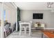 Dining area with white table and chairs, near balcony at 2701 S Ocean Blvd. # 1808, North Myrtle Beach, SC 29582