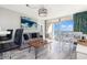 Bright living room with ocean view and stylish decor at 2701 S Ocean Blvd. # 1808, North Myrtle Beach, SC 29582