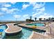 Resort-style pool area with multiple pools and a lazy river at 2701 S Ocean Blvd. # 1808, North Myrtle Beach, SC 29582