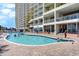 Large, freeform pool with plenty of room for swimming and relaxing at 2701 S Ocean Blvd. # 1808, North Myrtle Beach, SC 29582