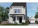 Two-story craftsman style home with gray siding, shutters, and landscaping at 2705 Rowyn St., Longs, SC 29568