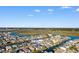 Aerial view of waterfront home near the beach and waterway at 310 46Th Ave. N, North Myrtle Beach, SC 29582