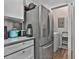 Modern kitchen with stainless steel appliances and gray countertops at 3697 Clay Pond Village Ln. # 8, Myrtle Beach, SC 29579