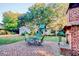 Brick patio with seating area and outdoor fireplace at 116 Saint James St., Georgetown, SC 29440