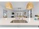 Kitchen island with a sink, looking toward the living room at 1238 River Oak Dr. # D, Myrtle Beach, SC 29579