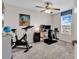 Home office with desk, chair, exercise bike, and window at 1362 Tessara Way, Myrtle Beach, SC 29579