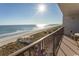 Stunning ocean view from balcony with seating at 2200 N Ocean Blvd., North Myrtle Beach, SC 29582