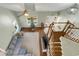 Upstairs view of living room with hardwood floors and staircase at 3940 Loblolly Ave., Little River, SC 29566