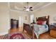 Main bedroom with hardwood floors and ceiling fan at 5603 Leatherleaf Dr., North Myrtle Beach, SC 29582