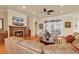 Living room with fireplace and access to backyard at 5603 Leatherleaf Dr., North Myrtle Beach, SC 29582