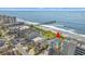 Aerial view of beach house, close to ocean at 5900 N Ocean Blvd., North Myrtle Beach, SC 29582