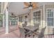 Deck with table and chairs, ceiling fan at 6001-1604 S Kings Hwy., Myrtle Beach, SC 29575