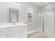 Bathroom boasts a large shower and white vanity at 8044 Fort Hill Way, Myrtle Beach, SC 29579