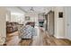 Spacious living room featuring a fireplace and hardwood floors at 831 Wintercreeper Dr., Longs, SC 29568