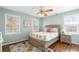 Bedroom with full bed, nightstand, and window at 917 9Th Ave. S, North Myrtle Beach, SC 29582